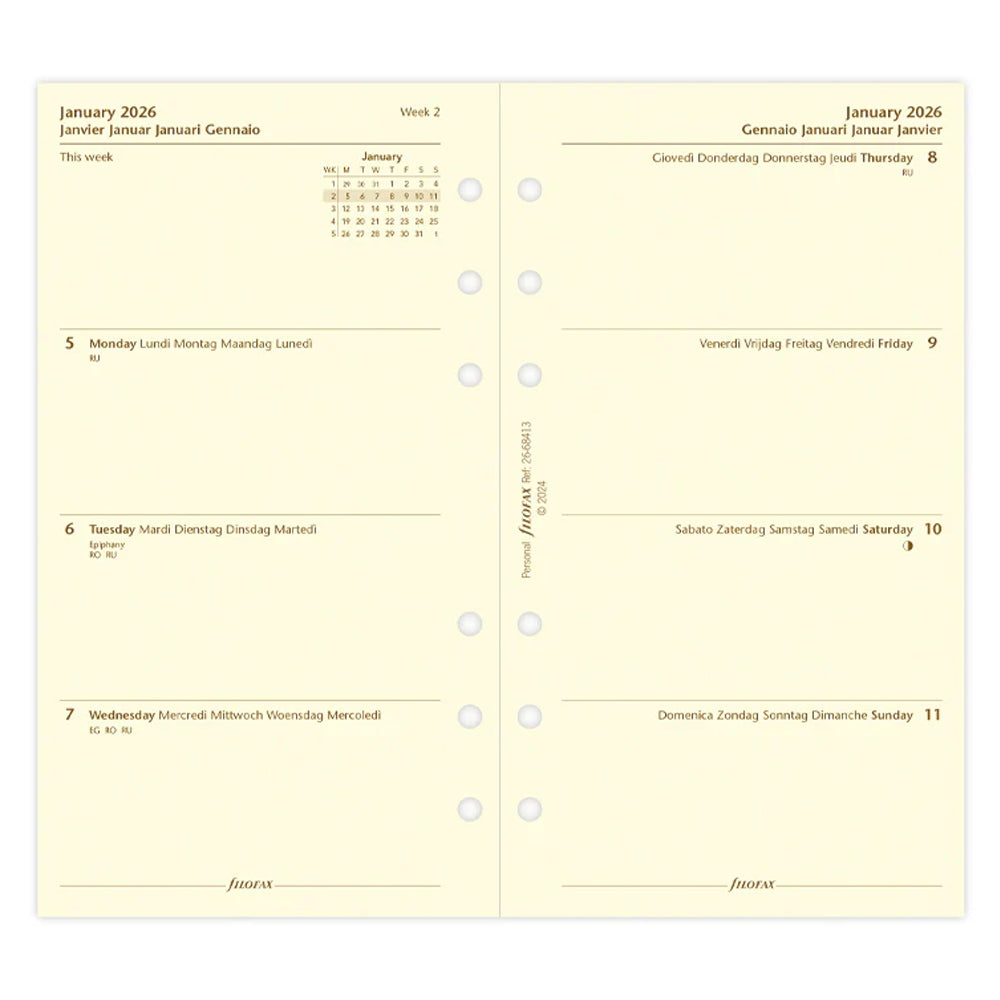 ફિલોફેક્સ વર્ટિકલ યર પ્લાનર - મીની 2023 અંગ્રેજી