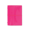 Filofax Domino Patent Pocket Organiser - Hot Pink