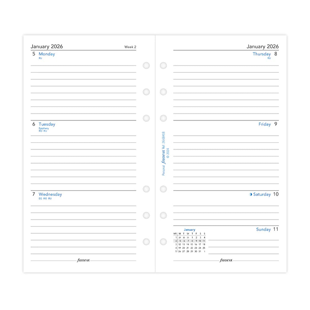 ફિલોફેક્સ વર્ટિકલ યર પ્લાનર - મીની 2023 અંગ્રેજી