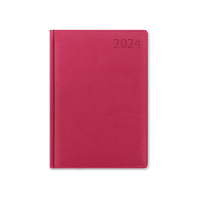 Letts of London Verona A5 Day to a Page Diary with Appointments and Planners 2024 - Pink