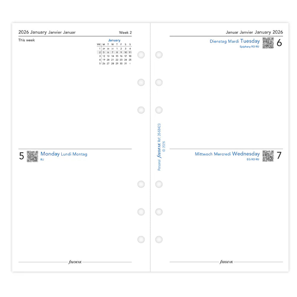 ફિલોફેક્સ વર્ટિકલ યર પ્લાનર - મીની 2023 અંગ્રેજી
