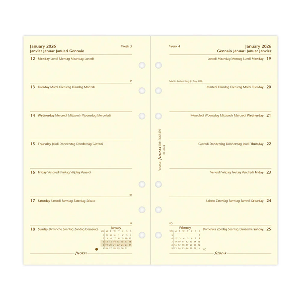 ફિલોફેક્સ વર્ટિકલ યર પ્લાનર - મીની 2023 અંગ્રેજી