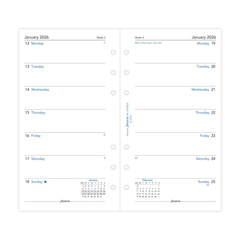 ફિલોફેક્સ વર્ટિકલ યર પ્લાનર - મીની 2023 અંગ્રેજી