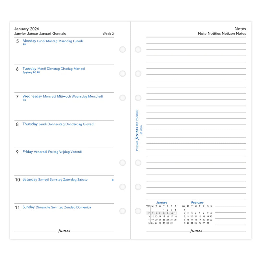 ફિલોફેક્સ વર્ટિકલ યર પ્લાનર - મીની 2023 અંગ્રેજી