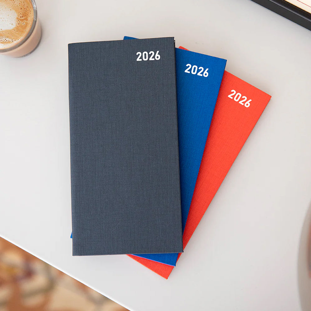 Principal Slim Week to View Diary 2026, English - Blue