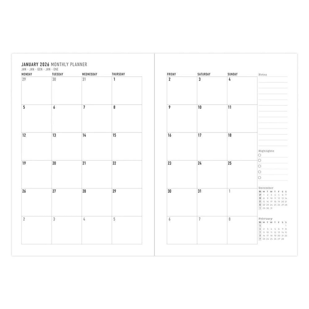 લેટ્સ ઓફ લંડન વેરોના એ5 ડે ટુ અ પેજ ડાયરી વિથ એપોઇન્ટમેન્ટ્સ એન્ડ પ્લાનર્સ 2023 - બ્લેક