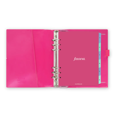 Filofax Domino Patent A5 Organiser - Hot Pink
