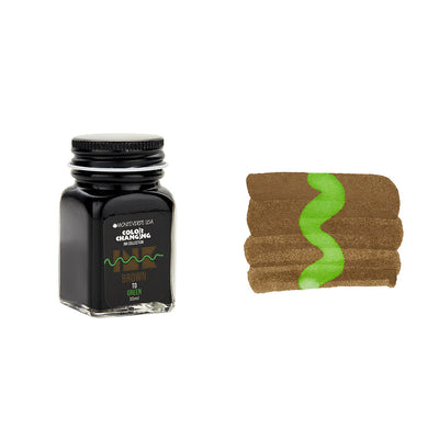 Monteverde USA® Colour Changing 30ml Ink Bottle + Changer set Brown To Green