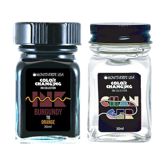 Monteverde USA® Colour Changing 30ml Ink Bottle + Changer set Burgundy To Orange
