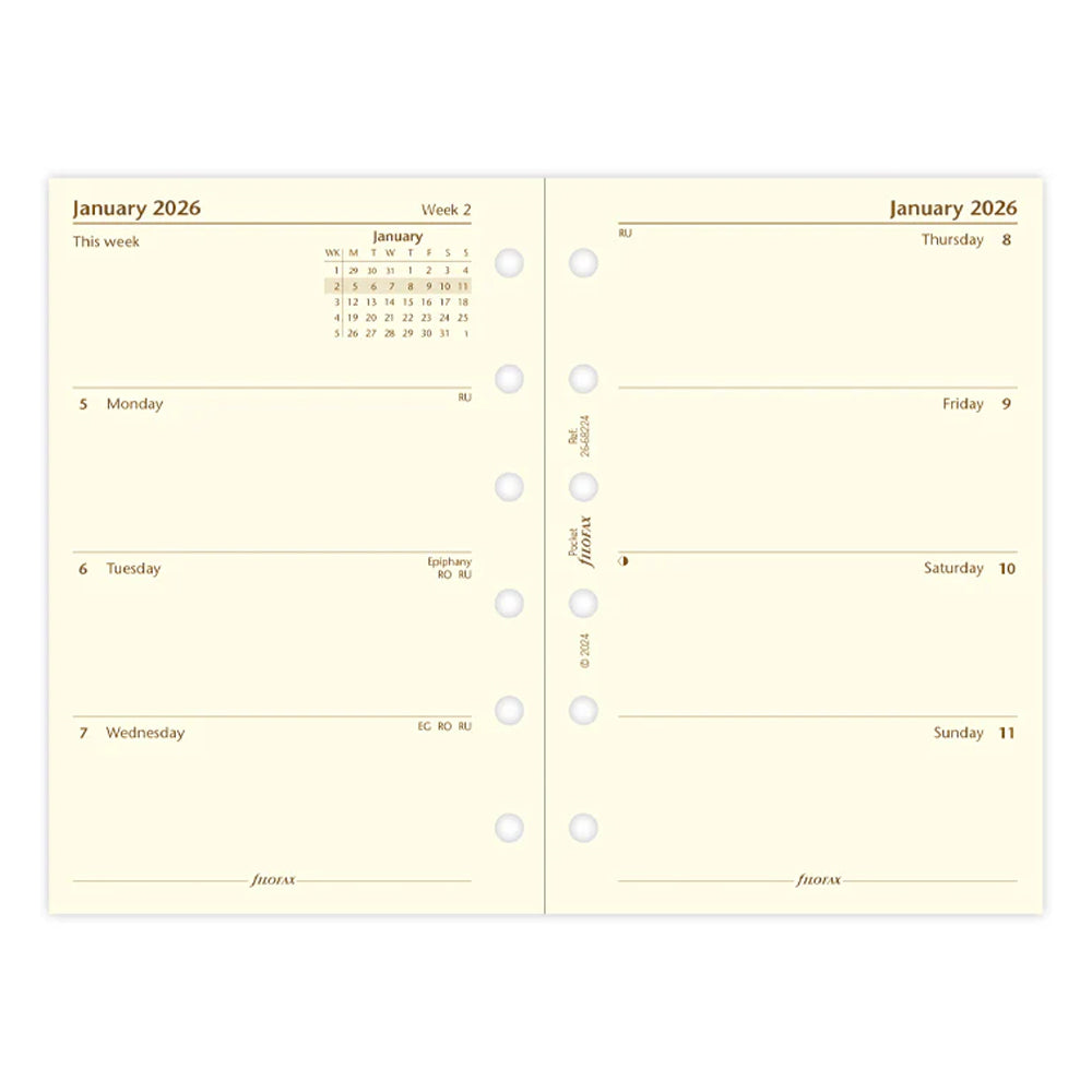 ફિલોફેક્સ વર્ટિકલ યર પ્લાનર - મીની 2023 અંગ્રેજી