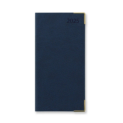 Connoisseur Slim Week to View Diary with Appointments 2025, English - Blue