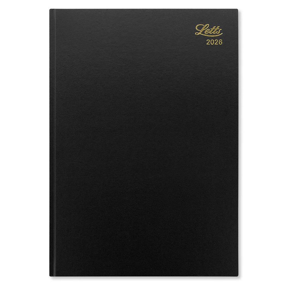Standard A4 Week to View Diary 2026, English - Black