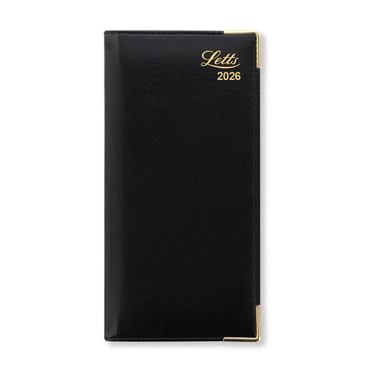 Lexicon Slim Landscape Week to View Diary with Appointments 2026 - Black