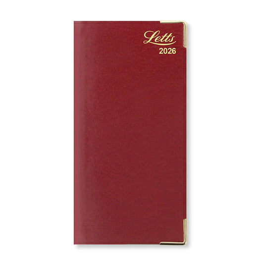 Lexicon Slim Landscape Week to View Diary with Appointments 2026, English - Burgundy