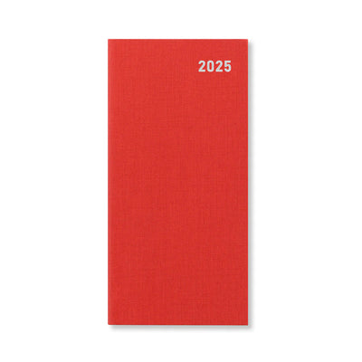 Principal Slim Week to View Diary 2025, English - Red