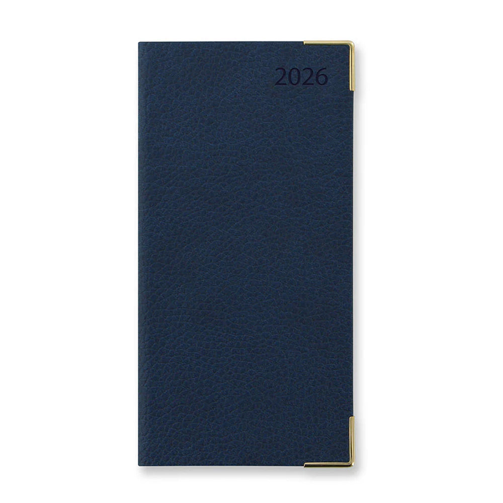 Connoisseur Slim Week to View Diary with Appointments 2026, English - Blue