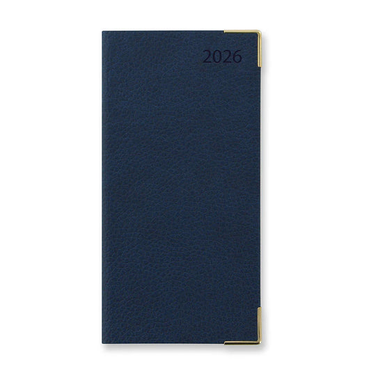 Connoisseur Slim Week to View Diary with Appointments 2026, English - Blue