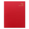 Standard Quarto Vertical Week to View Diary with Appointments 2025, English - Red