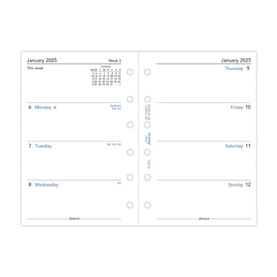 Week On Two Pages Diary - Pocket 2025 English