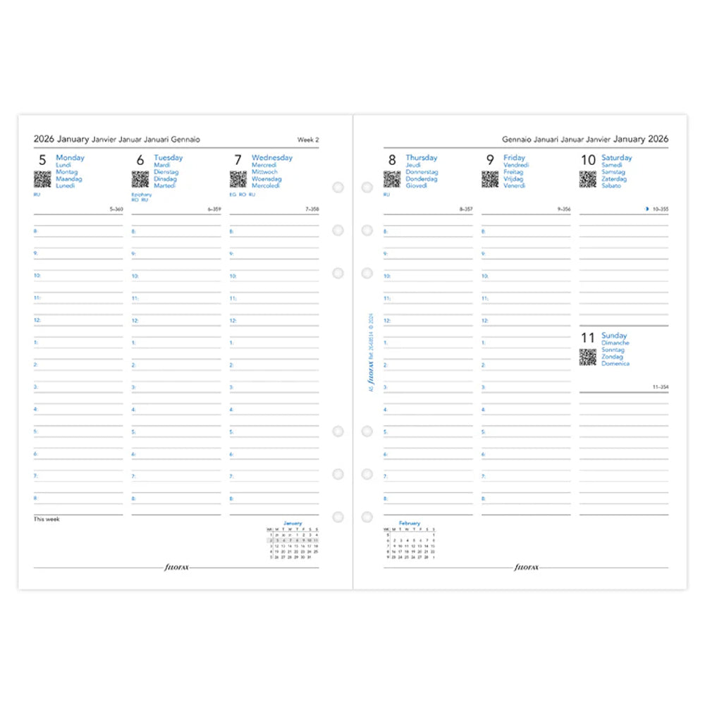 ફિલોફેક્સ વર્ટિકલ યર પ્લાનર - મીની 2023 અંગ્રેજી