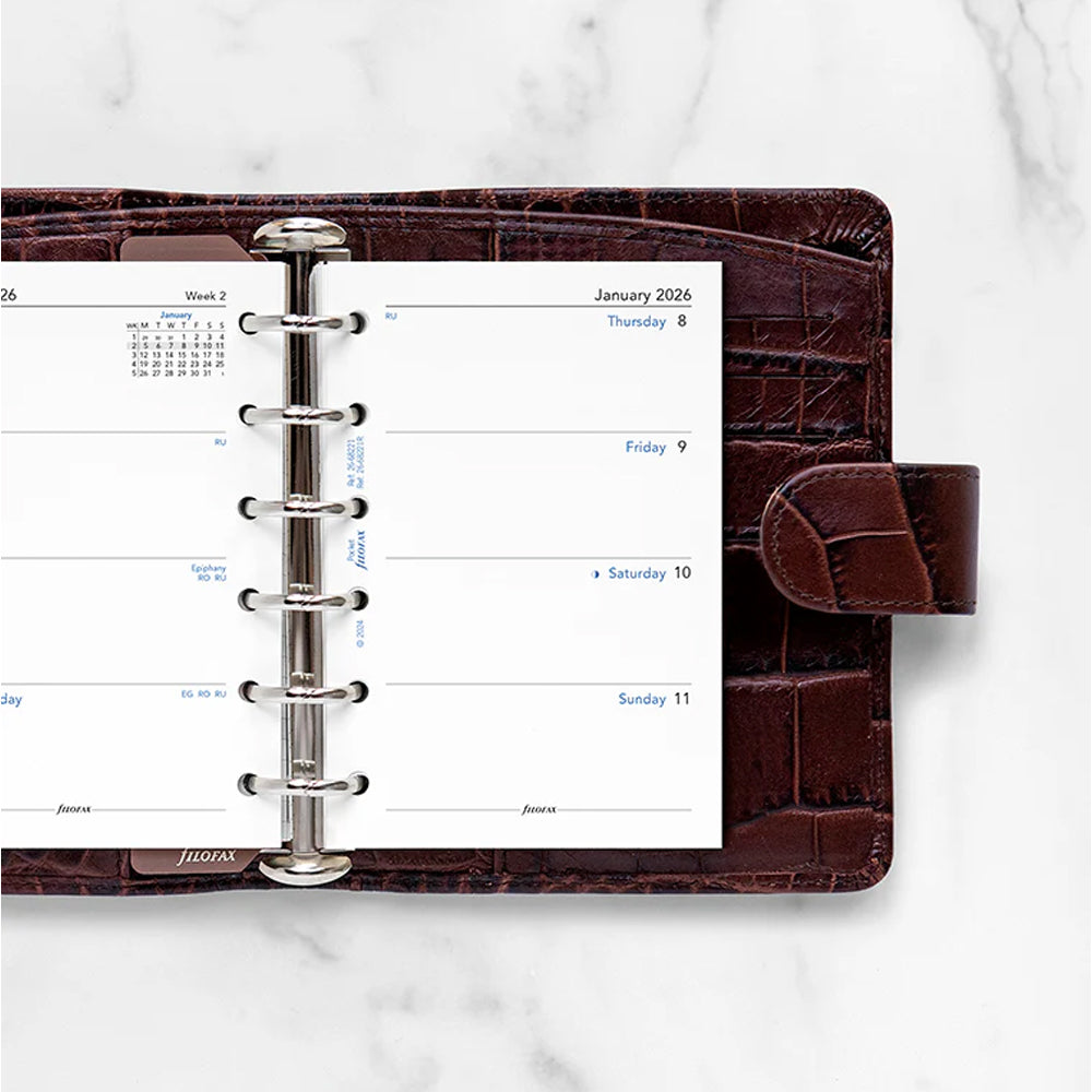 Week On Two Pages Diary - Pocket 2026 English