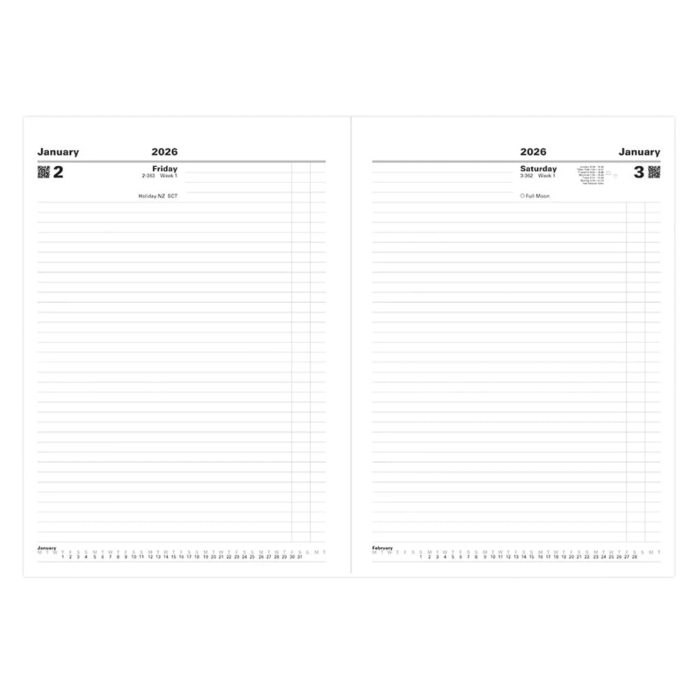 લેટ્સ ઓફ લંડન સ્ટાન્ડર્ડ A4 ડે ટુ પેજ ડાયરી 2022 - બ્લેક