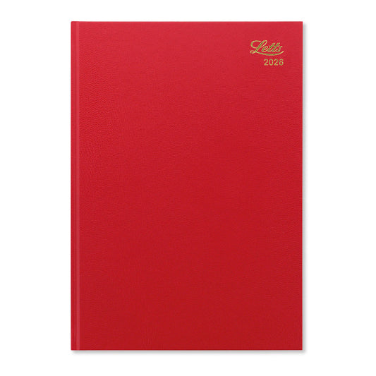 Standard A4 Week to View Diary 2026, English - Red