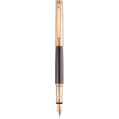 Waldmann टस्कनी PVD कोटेड चॉकलेट रंग का फाउंटेन पेन स्टील निब के साथ