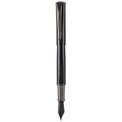 मोंटेवर्डे यूएसए इम्प्रेसा ब्लैक गनमेटल ट्रिम फाउंटेन पेन