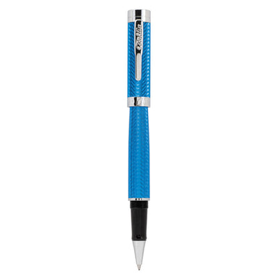कॉंकलिन हेरिंगबोन सिग्नेचर ब्लू रोलबॉल पेन