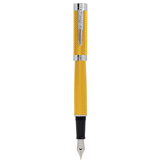 Conklin Herringbone Signature Yellow Fountain Pen
