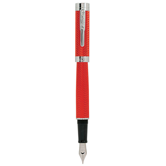 Conklin Herringbone Signature Red Fountain Pen