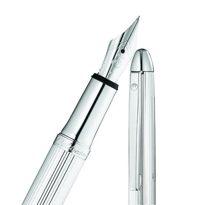 Waldmann Precieux डीप वाइड लाइन पैटर्न फाउंटेन पेन स्टील निब के साथ