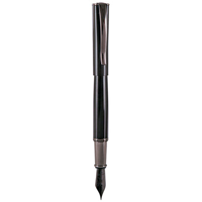 मोंटेवर्डे यूएसए इम्प्रेसा ब्लैक गनमेटल ट्रिम फाउंटेन पेन