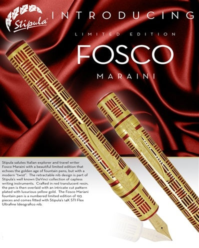Stipula Da Vinci Fosco Maraini Limited Edition to 193 pcs Capless Fountain Pen