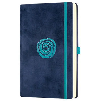 Castelli Milano Velluto Medium Ruled Notebook - Rose Blue
