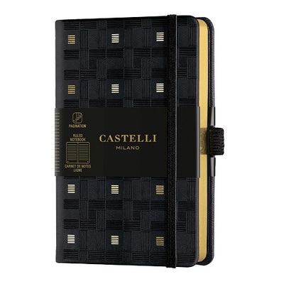 Castelli Milano Copper & Gold Pocket Ruled Notetebook - Weaving Gold