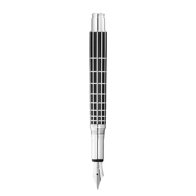 Waldmann Xetra Series Mutilayered Brilliant Black Lacquer Fountain Pen with steel nib