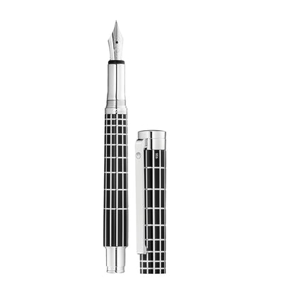 Waldmann Xetra Series Mutilayered Brilliant Black Lacquer Fountain Pen with steel nib