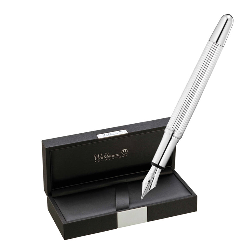 Waldmann Pocket Series Fountain Pen Lines Pattern With Medium Steel Nib