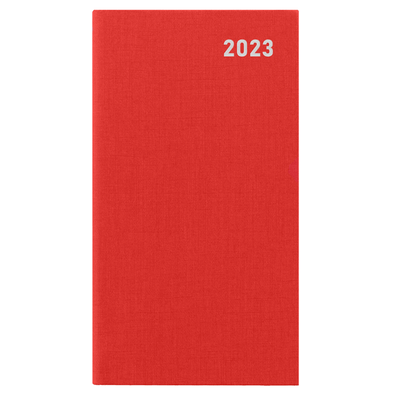 Letts of London - Principal Medium Pocket Week to View Diary 2023 - Sunday Start (Red)