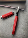 कॉंकलिन हेरिंगबोन सिग्नेचर रेड फाउंटेन पेन